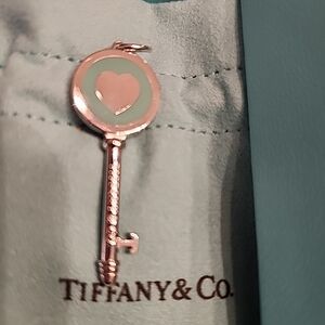 Tiffany and Co. Tiffany Blue Heart Key Charm